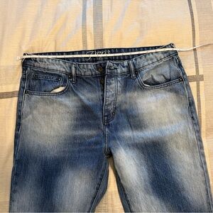 PRPS Faded Indigo Relaxed Straight Blue Jeans 36x32